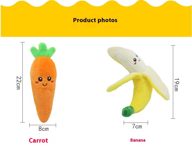 Obst-Plüschspielzeug für Hunde und Katzen