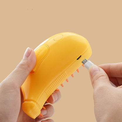 3-in-1 Pet Steam Grooming and Massage Brush