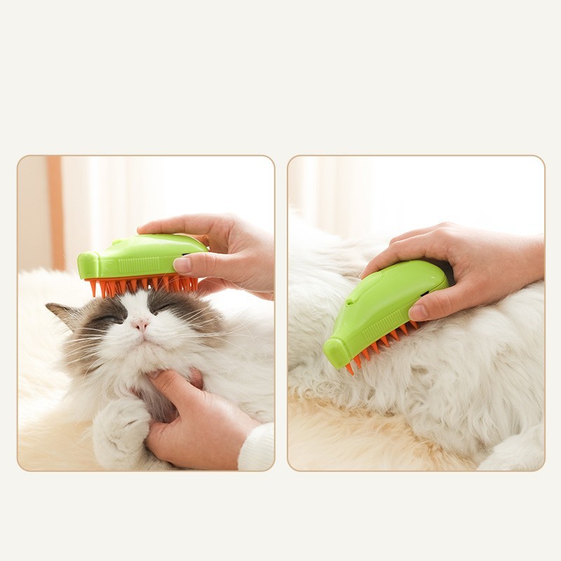 3-in-1 Pet Steam Grooming and Massage Brush