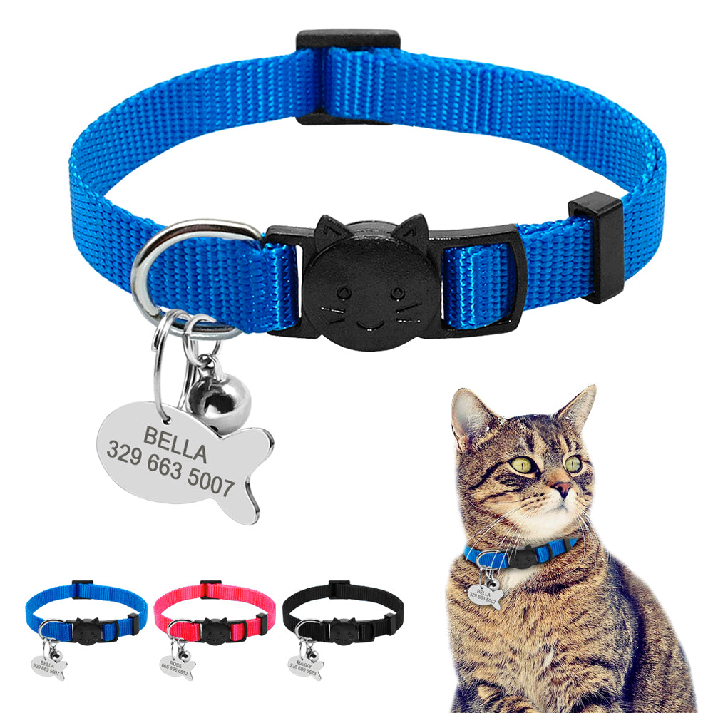 Collier chat à sécurité breakaway (ouverture rapide)