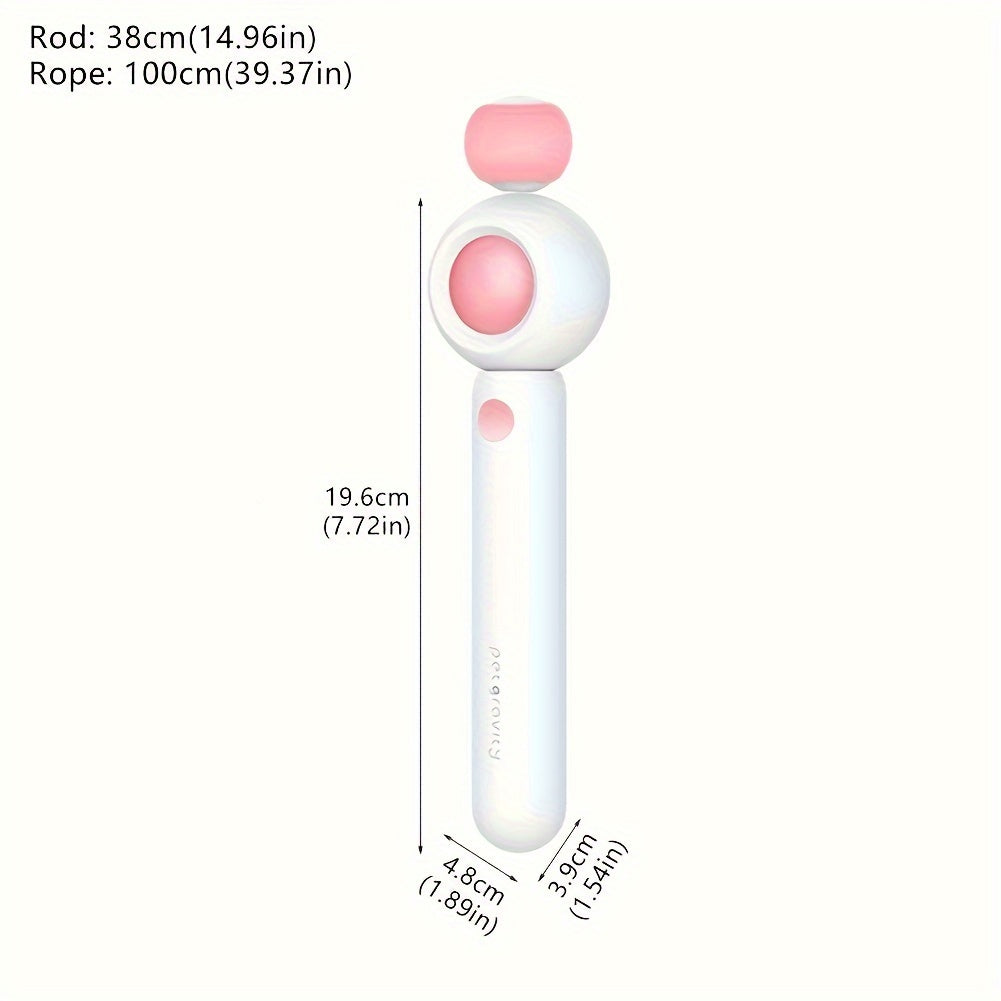 Retractable Cat Teaser Wand with Feather