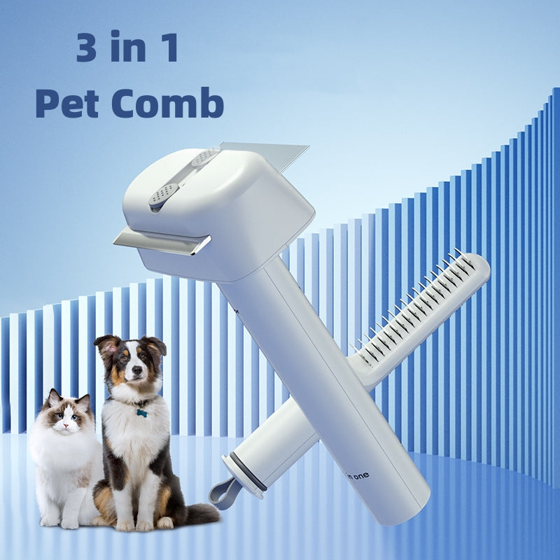 3-in-1 Pet Dematting and Detangling Comb