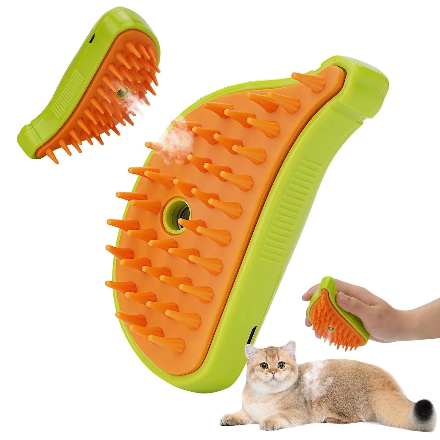 3-in-1 Pet Steam Grooming and Massage Brush