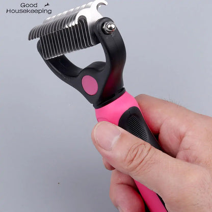 Double-Sided Pet Grooming Comb for Long Hair