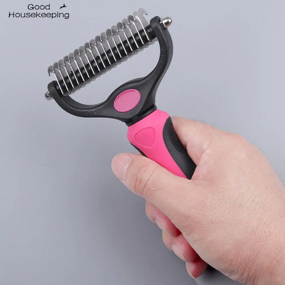 Double-Sided Pet Grooming Comb for Long Hair