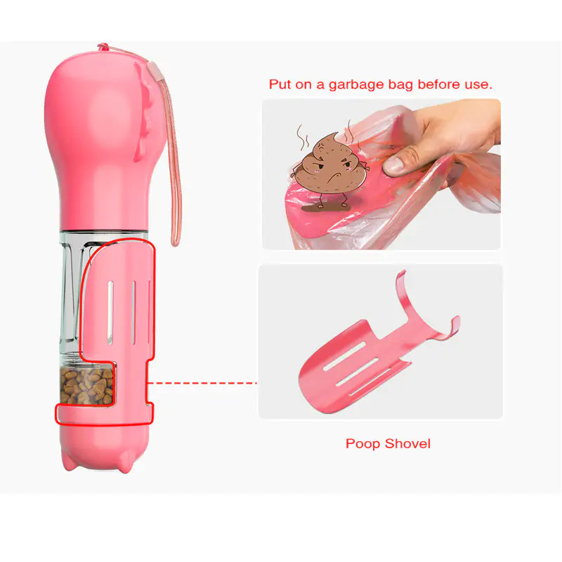 Portable Travel Pet Feeder and Water Bottle