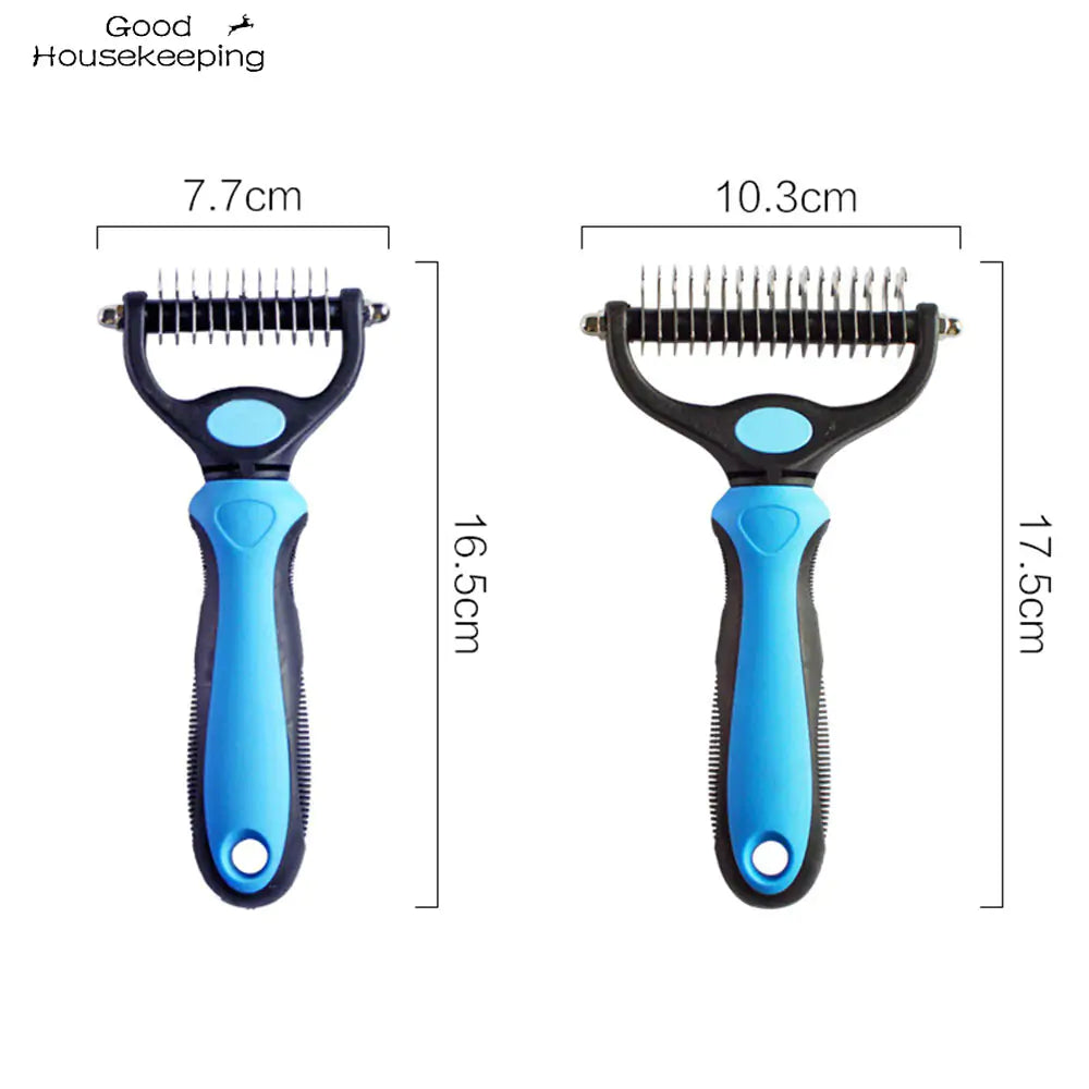 Double-Sided Pet Grooming Comb for Long Hair