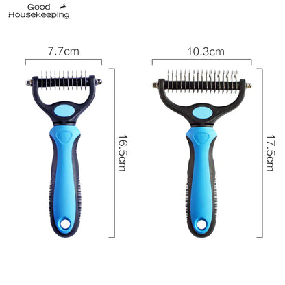 Double-Sided Pet Grooming Comb for Long Hair
