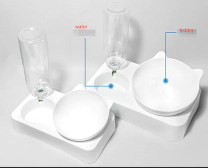 Pet Feeder and Water Bowl Set