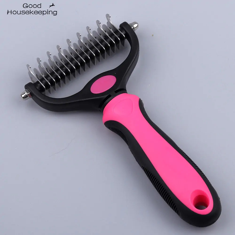 Double-Sided Pet Grooming Comb for Long Hair