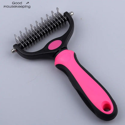 Double-Sided Pet Grooming Comb for Long Hair