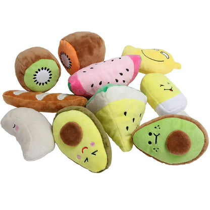 Fruit Plush Pet Toys for Dogs and Cats
