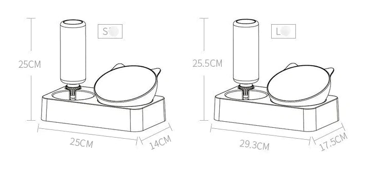 Pet Feeder and Water Bowl Set