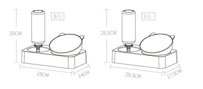 Pet Feeder and Water Bowl Set