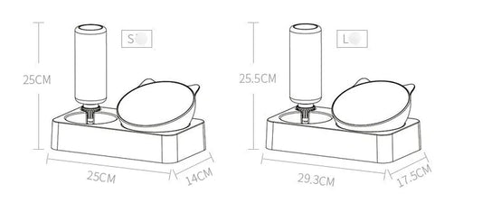 Pet Feeder and Water Bowl Set