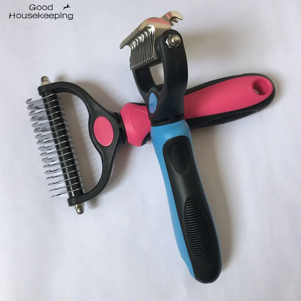 Double-Sided Pet Grooming Comb for Long Hair