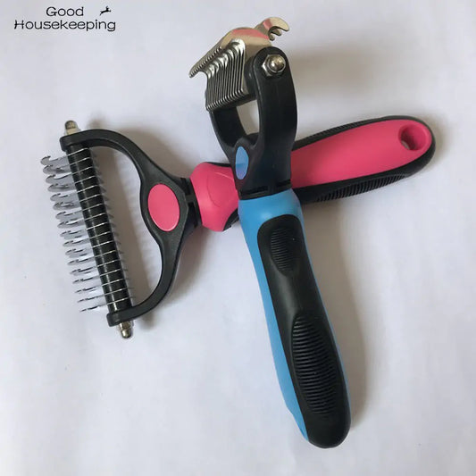 Double-Sided Pet Grooming Comb for Long Hair