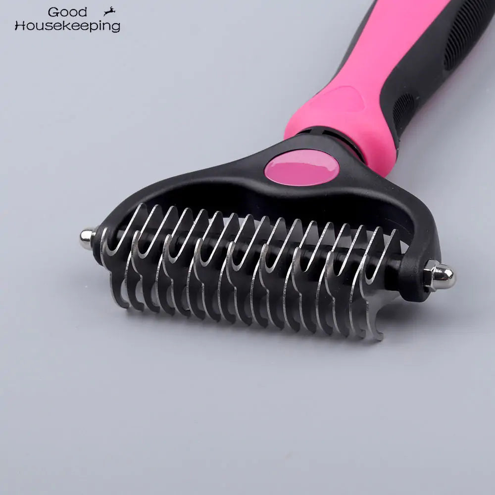 Double-Sided Pet Grooming Comb for Long Hair