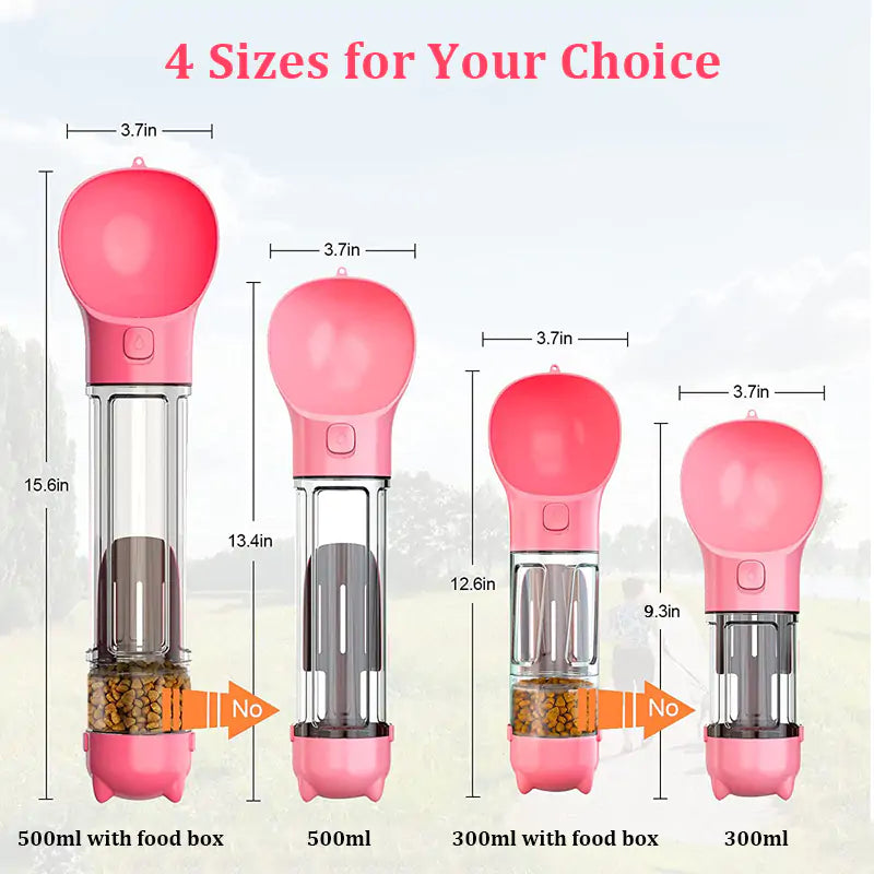 Portable Travel Pet Feeder and Water Bottle